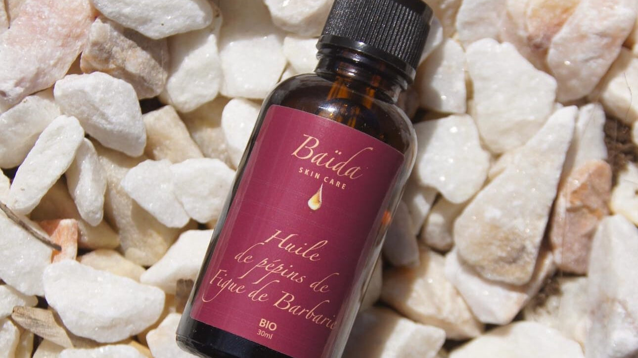 Flacon d'huile de pépins de figue de barbarie bio 30ml - Baïda Skincare