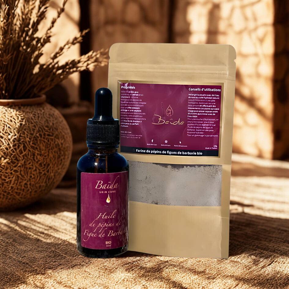 Coffret cadeau Sérum et gommage figue de barbarie - Baïda Skincare
