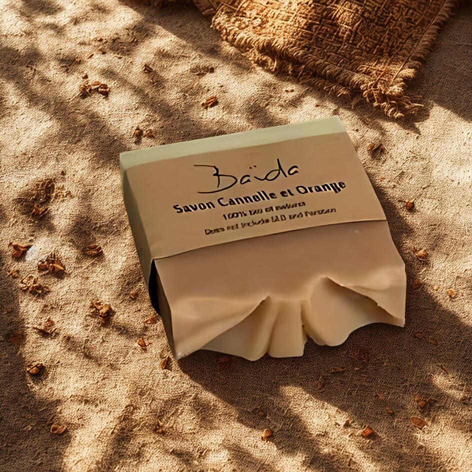Savon artisanal bio à la cannelle et à l'orange - Baïda Skincare