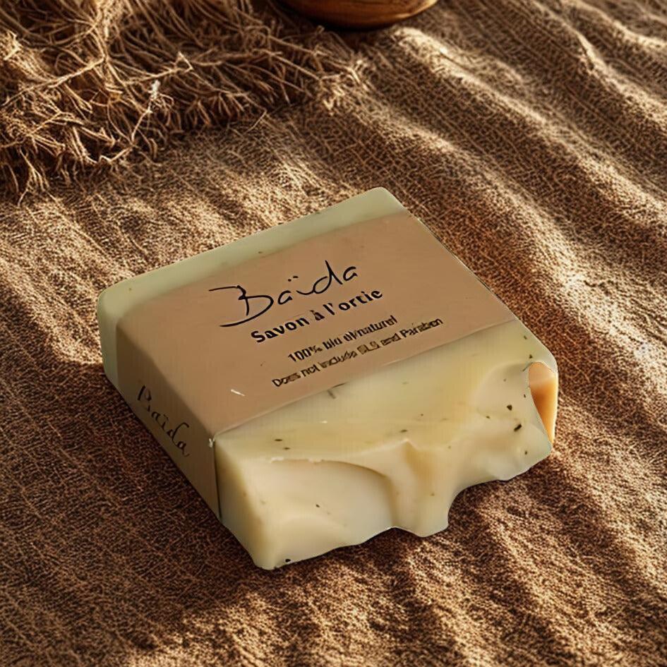 Savon artisanal bio à l'ortie - Baïda Skincare