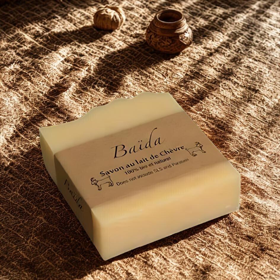 Savon artisanal bio au lait de chèvre - Baïda Skincare