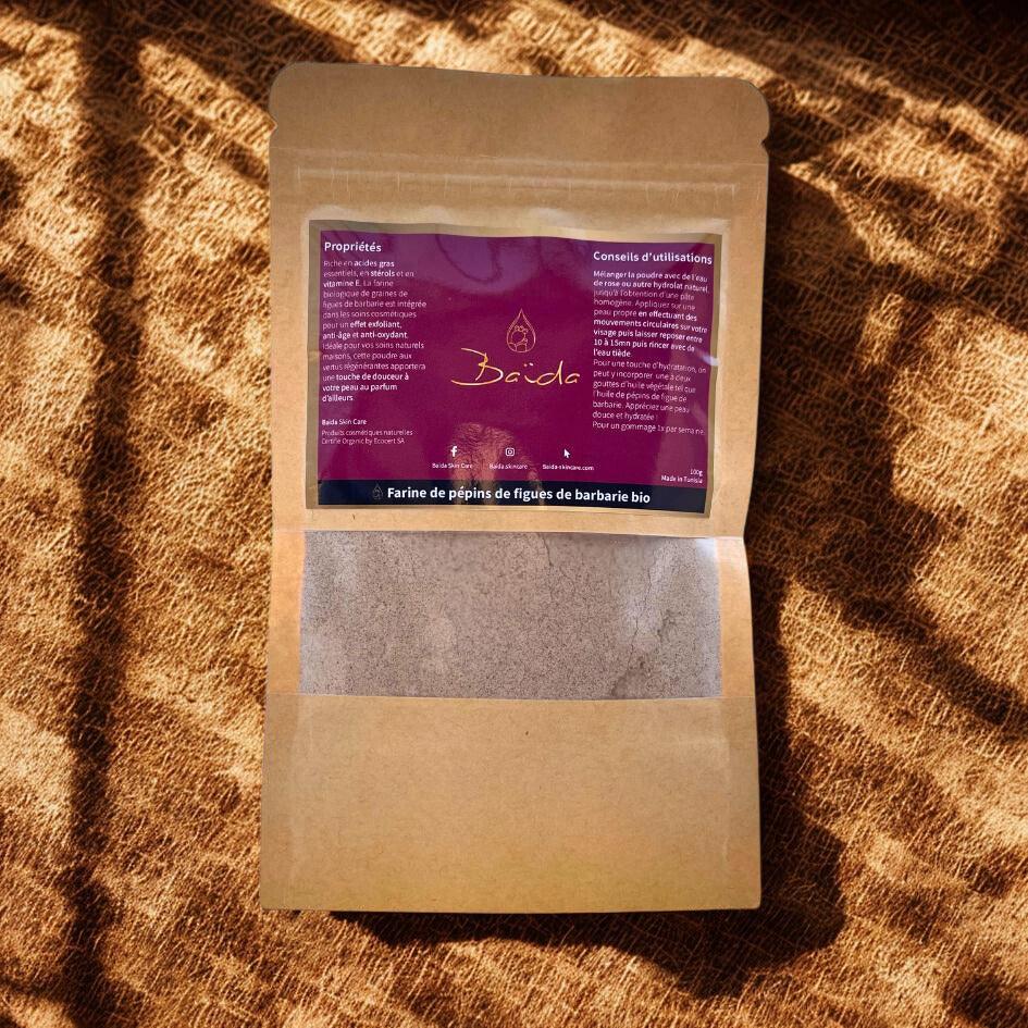 Gommage bio aux pépins de figue de barbarie - Baïda Skincare